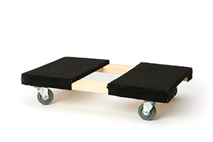 18 x 32 Rubber Capped Dolly with 3.5-inch Caster Wheels
